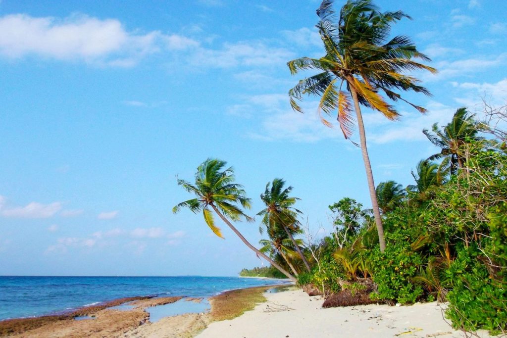 Plaża na Dhigurah na Ari Atoll